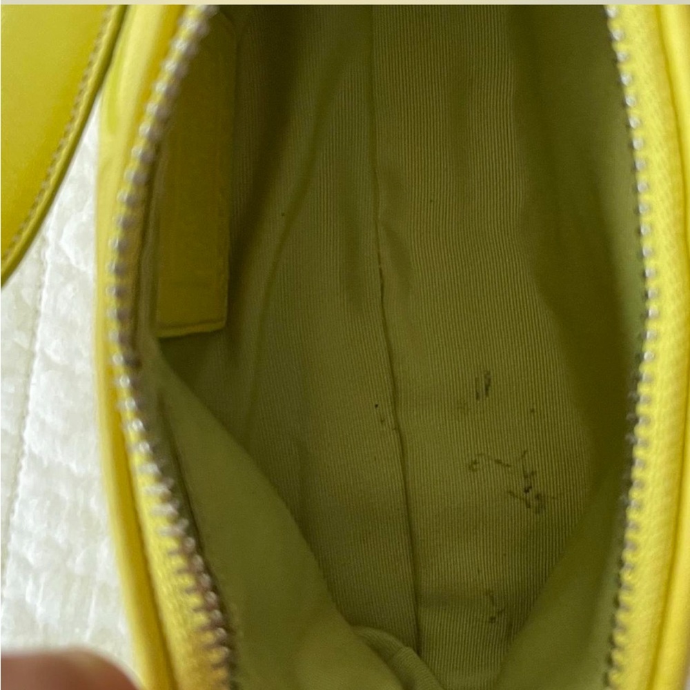 Coach Yellow Green Signature Jacquard Shoulder Bag with Leather Trim - Picture 8 of 8
